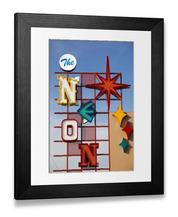 Framed Print : USA, Nevada, Las Vegas, Downtown, old neon sign Framed Print : USA, Nevada, Las Vegas, Downtown, old neon sign