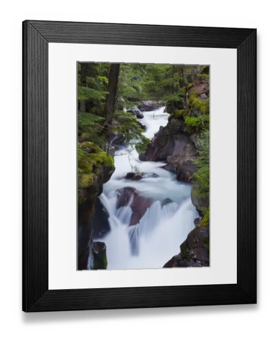 Framed Print : USA, Montana, Glacier National Park, Avalanche Creek Framed Print : USA, Montana, Glacier National Park, Avalanche Creek