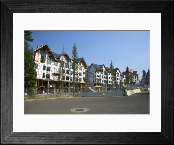 Framed Print : Building construction haulted due to bankruptcy at the Tamarak Resort near Donnelly, Idaho Framed Print : Building construction haulted due to bankruptcy at the Tamarak Resort near Donnelly, Idaho