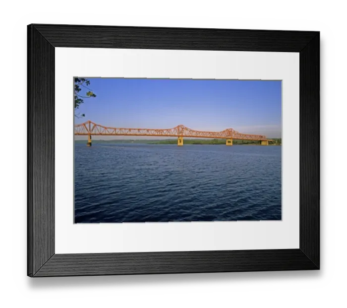 Framed Print : Steel truss brige over the Illinois River at Peoria Framed Print : Steel truss brige over the Illinois River at Peoria