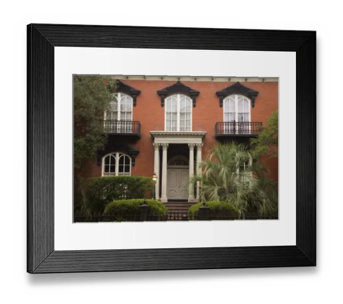 Framed Print : USA; Georgia; Savannah. The Mercer Williams House Museum in the historic district Framed Print : USA; Georgia; Savannah. The Mercer Williams House Museum in the historic district
