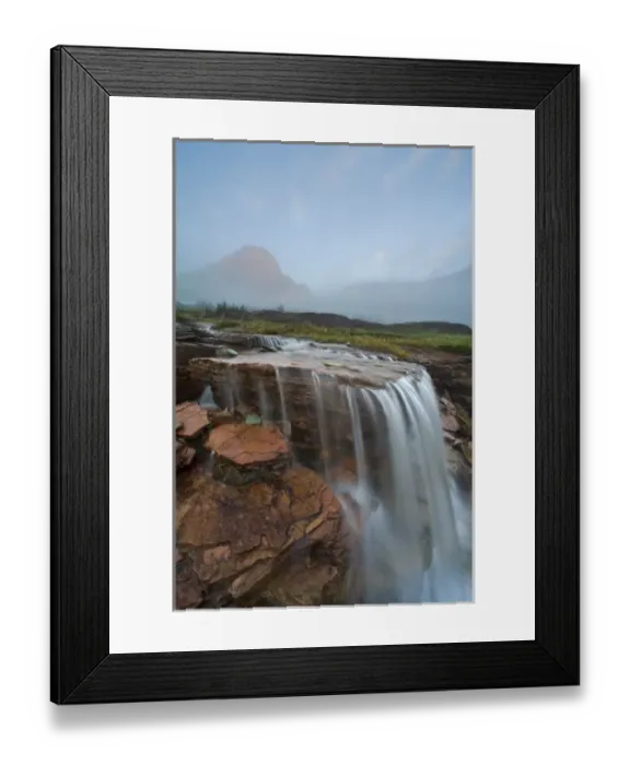 Framed Print : The Hanging Gardens at Logan Pass in Glacier National Park in Montana