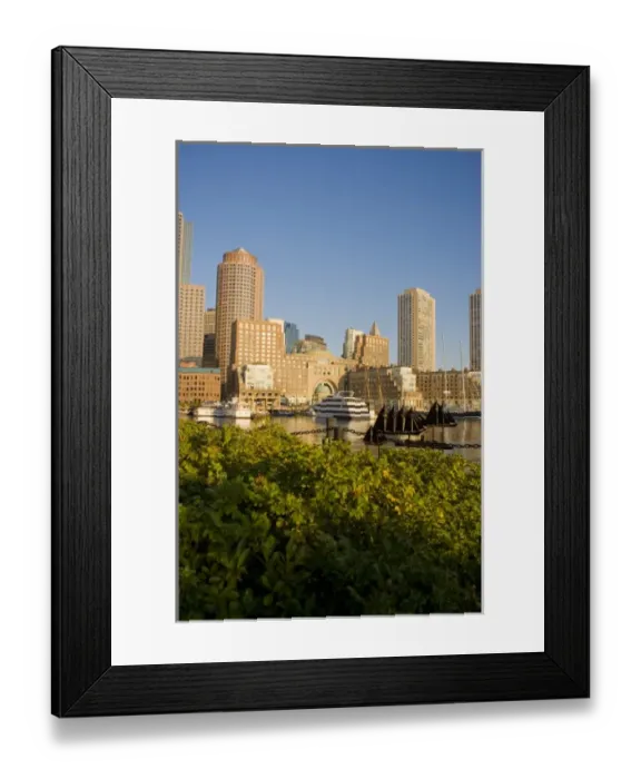 Framed Print : Sunrise on the Boston skyline from along the seawall at John Joseph Moakley Federal Courthouse Framed Print : Sunrise on the Boston skyline from along the seawall at John Joseph Moakley Federal Courthouse