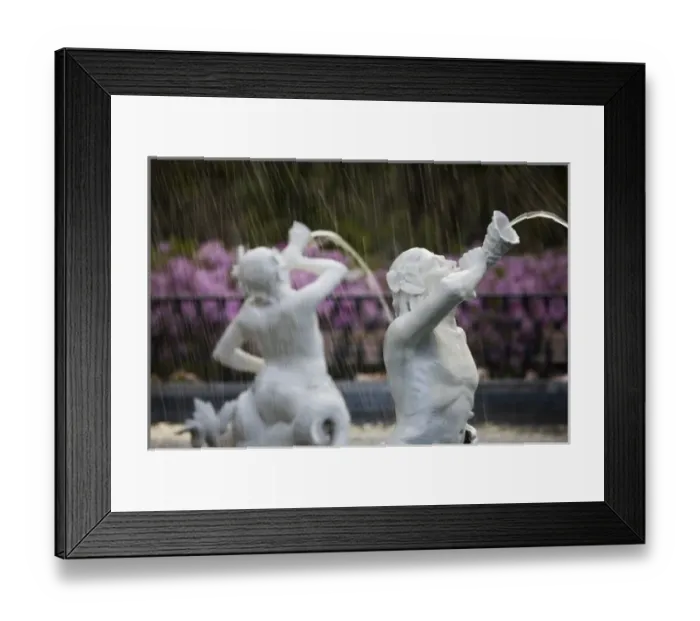 Framed Print : USA; Georgia; Savannah. Staue of Tritons at the fountain in Forsyth Park