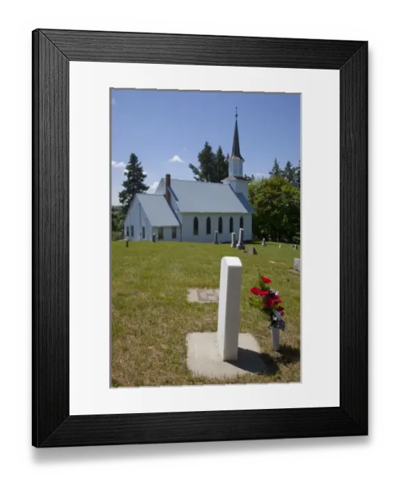 Framed Print : USA, Idaho, The Palouse, Genesee, Genesee Valley Lutheran Church and cemetery Framed Print : USA, Idaho, The Palouse, Genesee, Genesee Valley Lutheran Church and cemetery