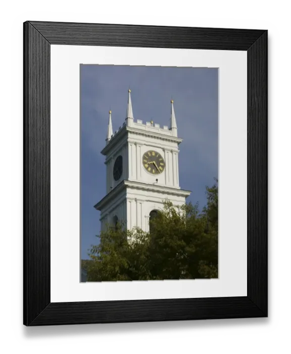 Framed Print : USA, MASSACHUSETTS, Marthas Vineyard: Edgartown, Tower of the Old Whaling Church