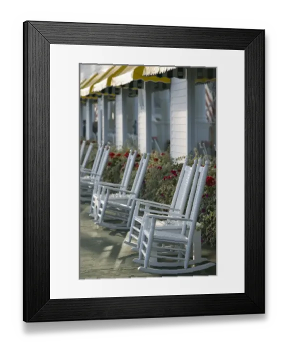 Framed Print : USA, Michigan, Straits of Mackinac: Mackinac Island, Grand Hotel, Rocking Chairs Framed Print : USA, Michigan, Straits of Mackinac: Mackinac Island, Grand Hotel, Rocking Chairs