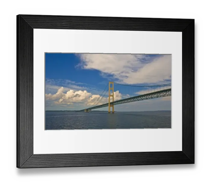 Framed Print : Sailing under the Mackinac Bridge Framed Print : Sailing under the Mackinac Bridge