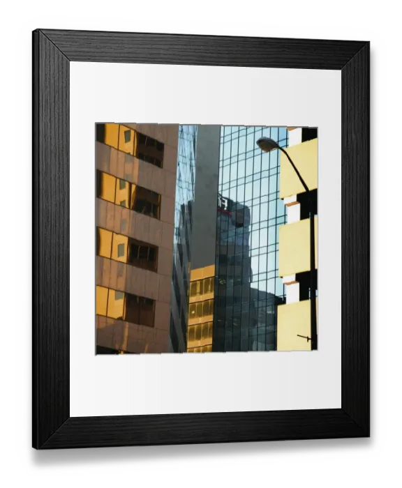 Framed Print : USA, Indiana, Indianapolis. Abstract architectural details of downtown buildings