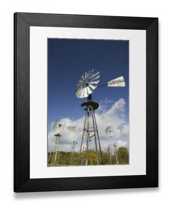 Framed Print : USA, Indiana, Kendallville: Mid, America Windmill MuseumEarly American Windmills Framed Print : USA, Indiana, Kendallville: Mid, America Windmill MuseumEarly American Windmills