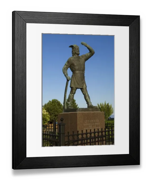 Framed Print : USA, Minnesota, Duluth, Leif Erikson Statue Framed Print : USA, Minnesota, Duluth, Leif Erikson Statue