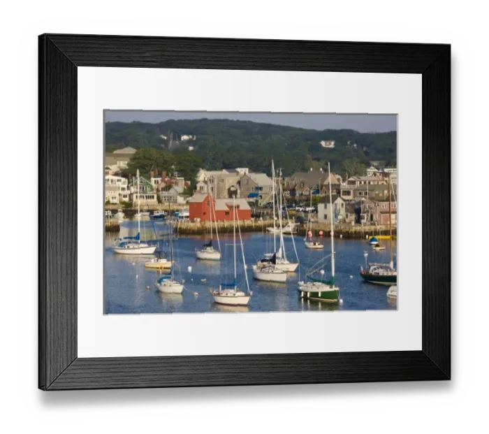 Framed Print : USA, Massachusetts, Cape Ann, Rockport. Rockport Harbor, morning Framed Print : USA, Massachusetts, Cape Ann, Rockport. Rockport Harbor, morning