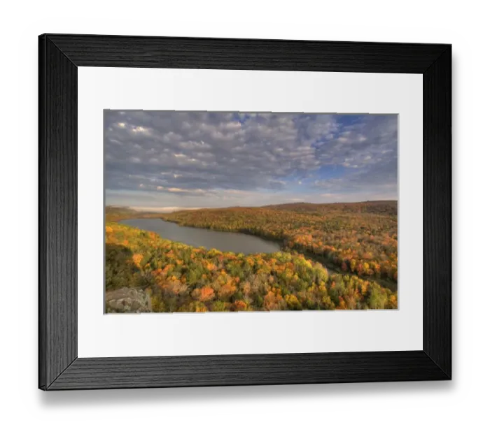Framed Print : The Lake of the Clouds in autumn at Porcupine Mountains Wilderness State Park in Framed Print : The Lake of the Clouds in autumn at Porcupine Mountains Wilderness State Park in