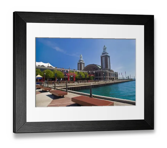 Framed Print : Viewing the Navy Pier in Chicago Framed Print : Viewing the Navy Pier in Chicago