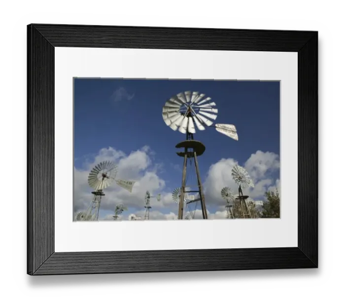 Framed Print : USA, Indiana, Kendallville: Mid, America Windmill MuseumEarly American Windmills