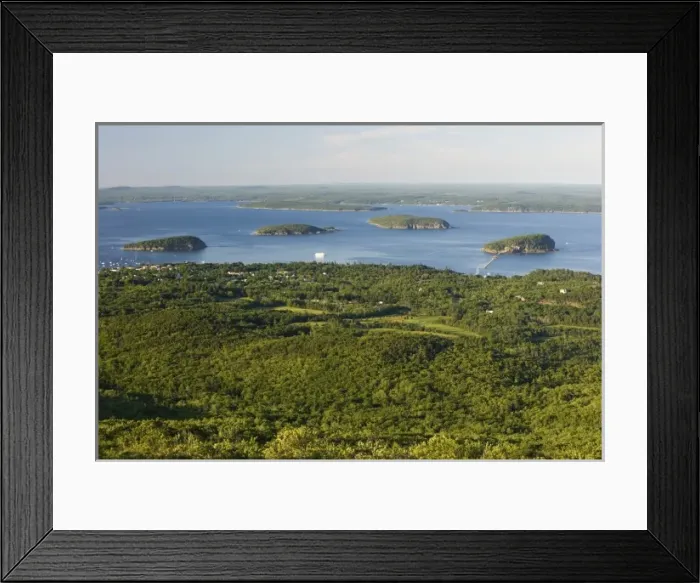 Framed Print : The view of Frenchman Bay from Cadillac Mountain in Maine USA Framed Print : The view of Frenchman Bay from Cadillac Mountain in Maine USA