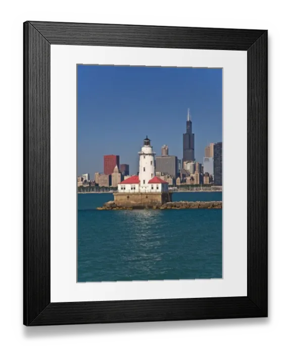 Framed Print : Passing by Chicago Harbor Lighthouse Framed Print : Passing by Chicago Harbor Lighthouse