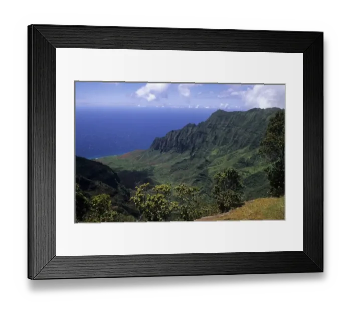 Framed Print : Kokee State Park in Honopu Valley, Kauai, Hawaii