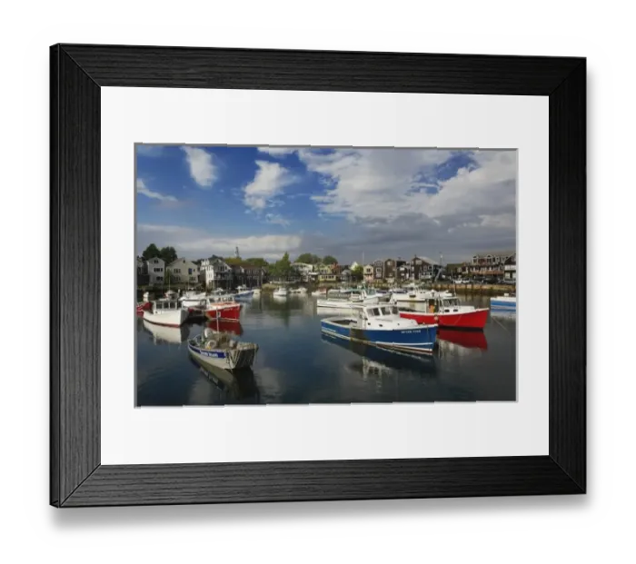 Framed Print : Boats at Rockport harbor, Rockport, Massachusetts Framed Print : Boats at Rockport harbor, Rockport, Massachusetts
