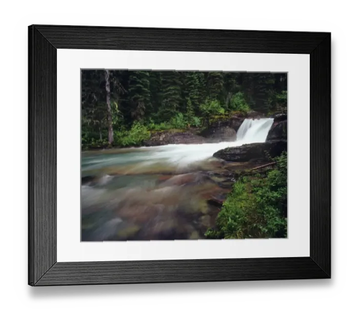 Framed Print : Deadwood Falls on Reynolds Creek in Glacier National Park in Montana Framed Print : Deadwood Falls on Reynolds Creek in Glacier National Park in Montana