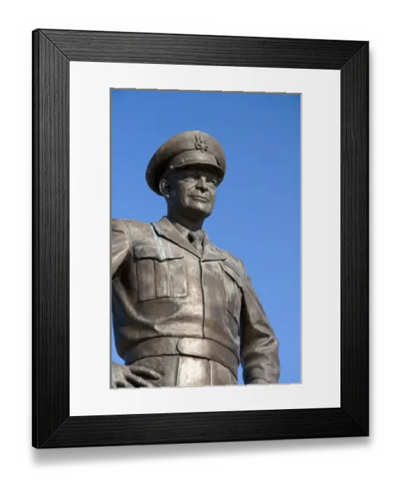 Framed Print : Bronze statue of Dwight D. Eisenhower located at the Eisenhower Presidential Center in Abilene Framed Print : Bronze statue of Dwight D. Eisenhower located at the Eisenhower Presidential Center in Abilene
