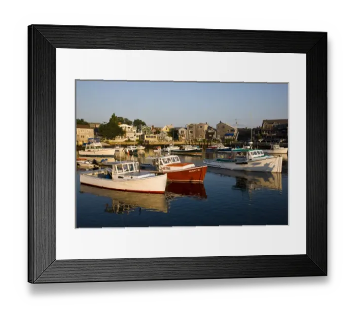 Framed Print : USA, Massachusetts, Cape Ann, Rockport. Rockport Harbor, morning