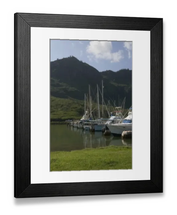 Framed Print : USA, Hawaii, Kauai, Nawiliwili Harbor. (RF) Framed Print : USA, Hawaii, Kauai, Nawiliwili Harbor. (RF)
