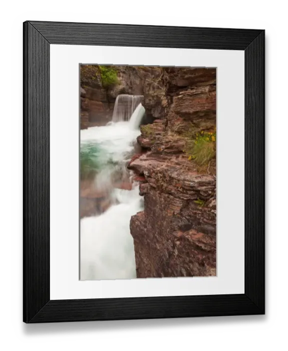 Framed Print : St Mary Falls in Glacier National Park in Montana Framed Print : St Mary Falls in Glacier National Park in Montana