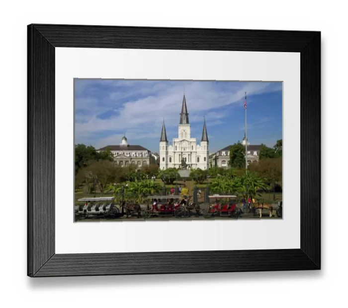 Framed Print : Saint Louis Cathedral and Jackson Square located in the French Quarter of New Orleans Framed Print : Saint Louis Cathedral and Jackson Square located in the French Quarter of New Orleans