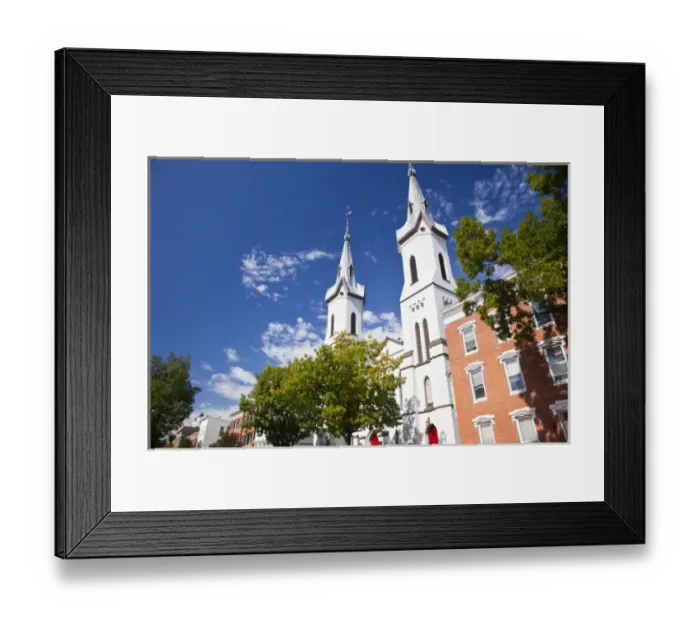 Framed Print : USA, Maryland, Frederick. Evangelical Lutheran Church, East Church Street, b. 1762 Framed Print : USA, Maryland, Frederick. Evangelical Lutheran Church, East Church Street, b. 1762