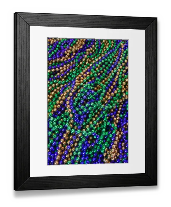 Framed Print : USA, Louisiana, New Orleans. French Quarter, French Market, Mardi Gras beads