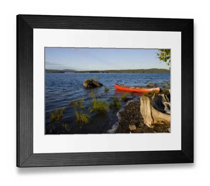 Framed Print : Canoeing on Maines Brassua Lake. Near Moosehead Lake, owned by Plum Creek Framed Print : Canoeing on Maines Brassua Lake. Near Moosehead Lake, owned by Plum Creek