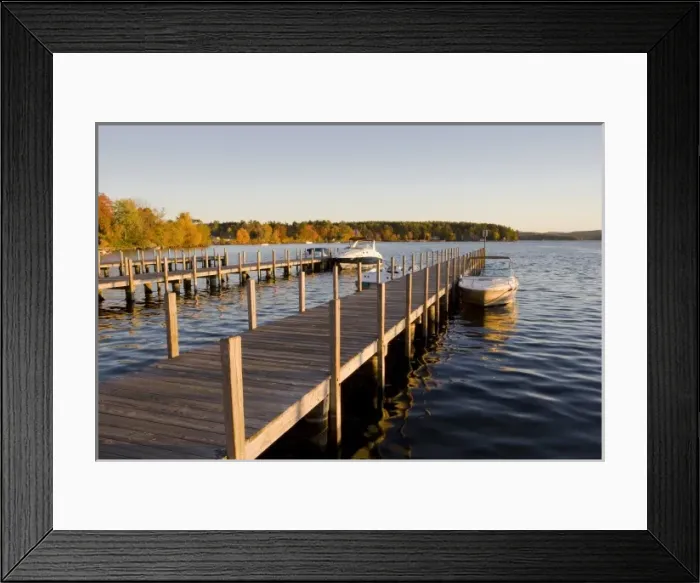 Framed Print : View of Lake Winnipesauke from town docks in Wolfeboro, New Hampshire Framed Print : View of Lake Winnipesauke from town docks in Wolfeboro, New Hampshire
