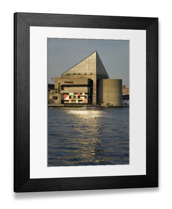 Framed Print : USA, Maryland, MD, Baltimore. The National Aquarium reflects in the Inner Harbor Framed Print : USA, Maryland, MD, Baltimore. The National Aquarium reflects in the Inner Harbor