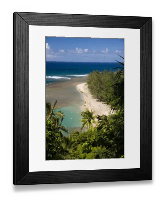 Framed Print : Kauai, Hawaii. The Kalalau Trail on the North Shore, is Kauais best known Framed Print : Kauai, Hawaii. The Kalalau Trail on the North Shore, is Kauais best known