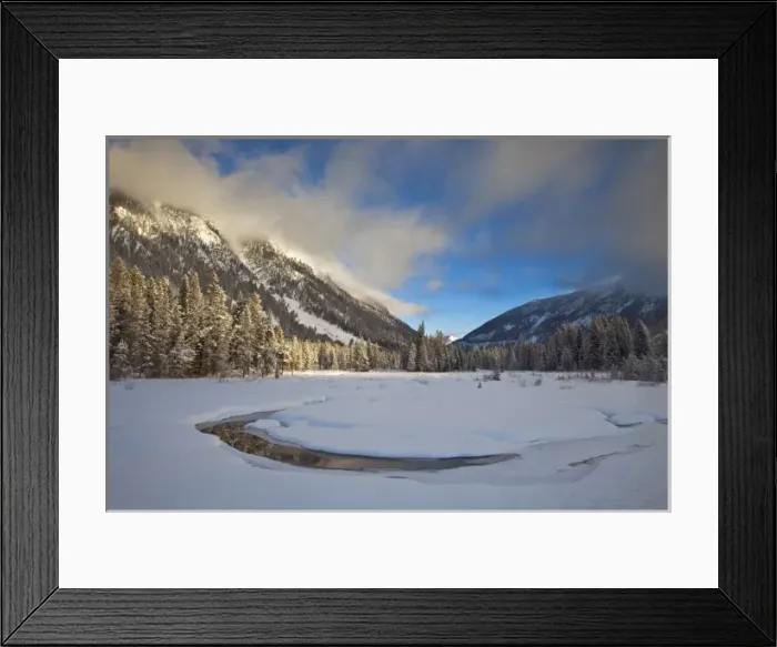Framed Print : Beaver Creek in the Gallatin National Forest near West Yellowstone in winter Framed Print : Beaver Creek in the Gallatin National Forest near West Yellowstone in winter
