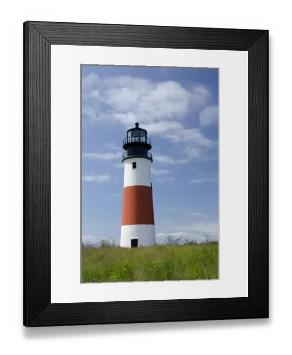 Framed Print : Massachusetts, Nantucket. Sankaty Head, Sankaty lighthouse, est. 1850