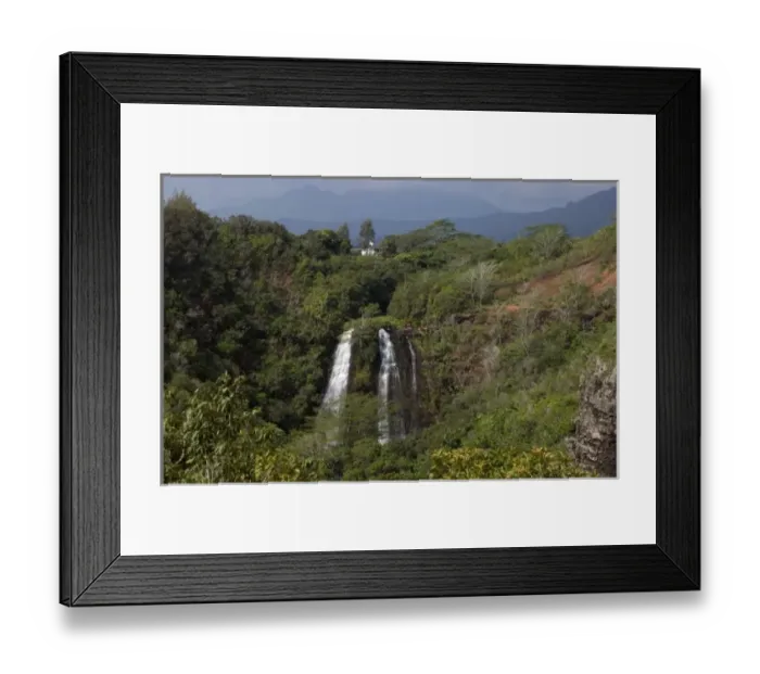 Framed Print : USA, Hawaii, Kauai, Wailua River State Park, waterfall. (RF) Framed Print : USA, Hawaii, Kauai, Wailua River State Park, waterfall. (RF)