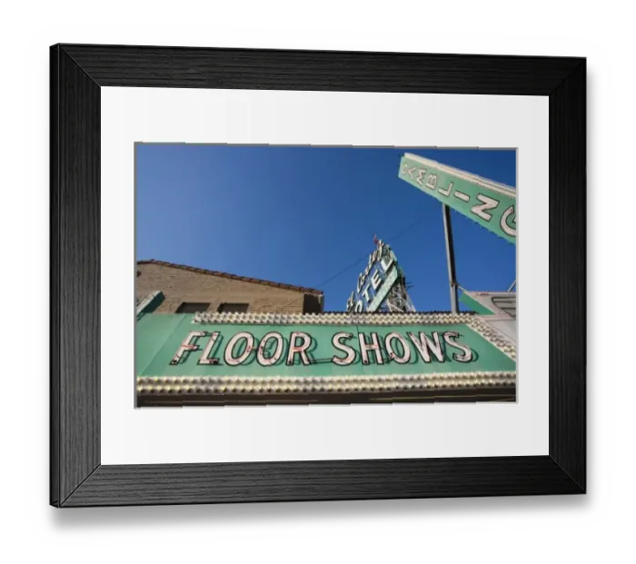 Framed Print : USA, Nevada, Las Vegas, Downtown, Fremont Street East, signs for the El Cortez Casino Framed Print : USA, Nevada, Las Vegas, Downtown, Fremont Street East, signs for the El Cortez Casino