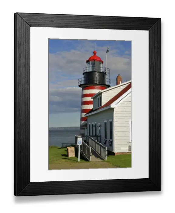 Framed Print : USA, Maine, Lubec. West Quoddy Head LIghthouse Framed Print : USA, Maine, Lubec. West Quoddy Head LIghthouse