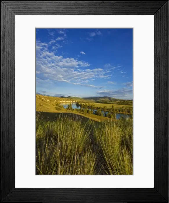 Framed Print : Mission Mountains loom over the Flathead River in Mission Valley, Montana, USA Framed Print : Mission Mountains loom over the Flathead River in Mission Valley, Montana, USA
