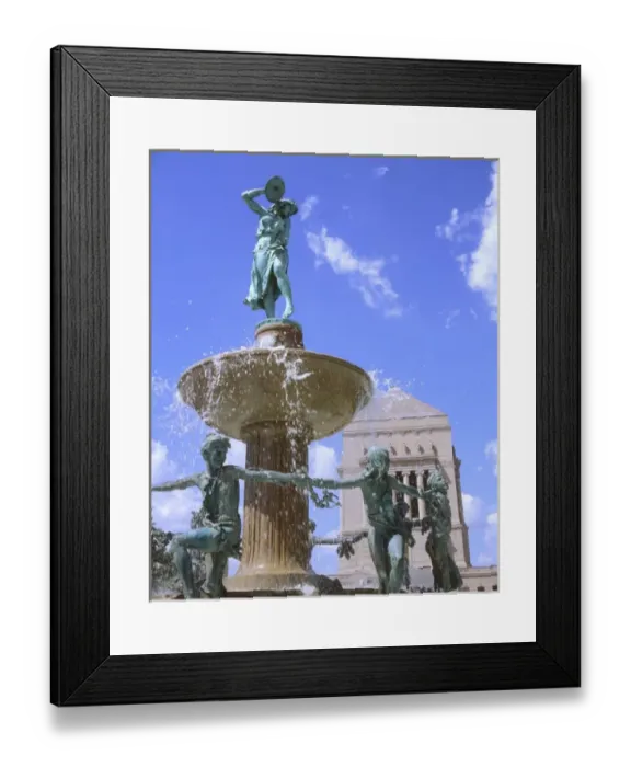 Framed Print : USA, Indiana, Indianapolis. Historic Fountain in downtown park Framed Print : USA, Indiana, Indianapolis. Historic Fountain in downtown park