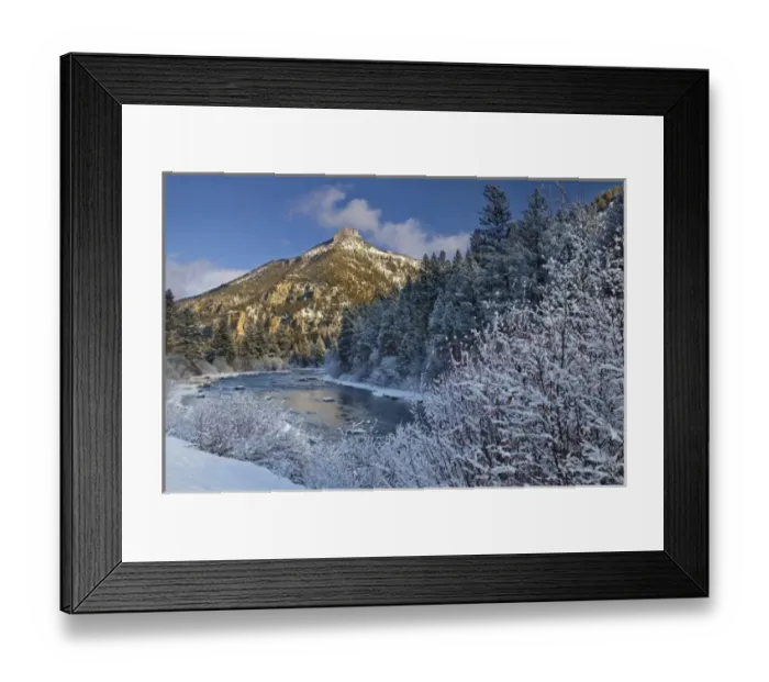 Framed Print : The Gallatin River in winter with Storm Castle Mountain in the Gallatin National Framed Print : The Gallatin River in winter with Storm Castle Mountain in the Gallatin National
