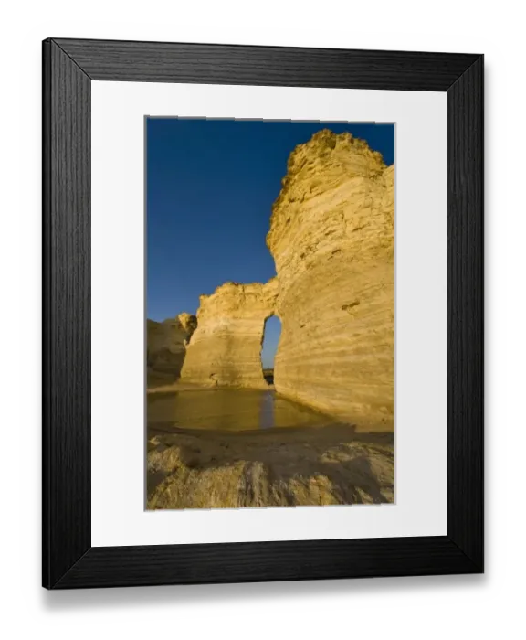 Framed Print : The Keyhole of the Monument Rocks aka Chalk Pyramids in western Kansas
