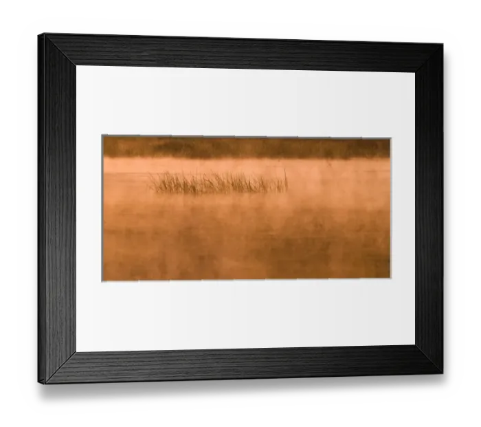 Framed Print : USA, Maine. Mist rises off Lake Megunticook