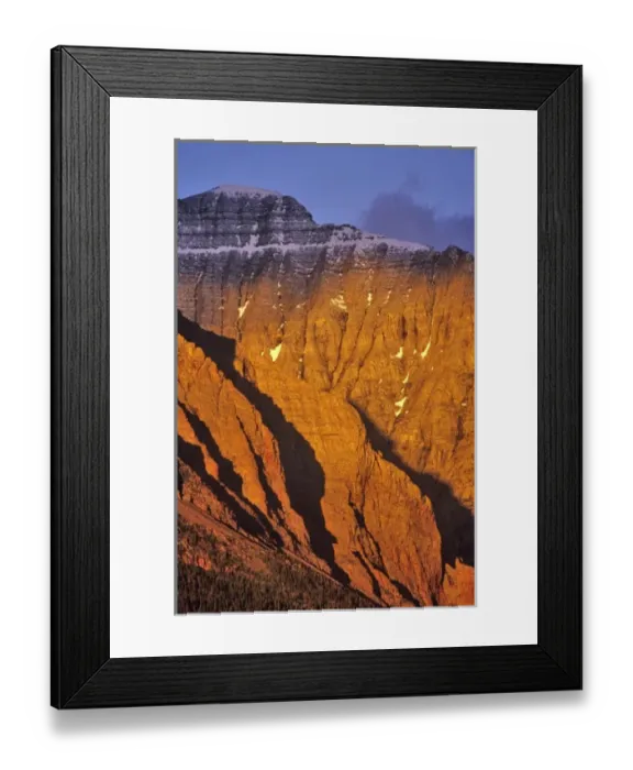 Framed Print : Little Chief Mountain catches vivid sunrise light in the St. Mary Valley of Glacier Framed Print : Little Chief Mountain catches vivid sunrise light in the St. Mary Valley of Glacier