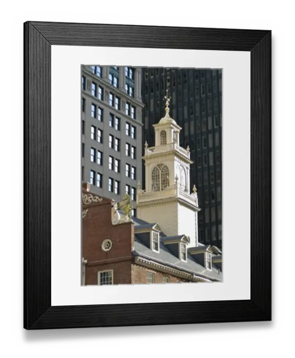 Framed Print : USA; Massachusetts; Boston; The Old State House Framed Print : USA; Massachusetts; Boston; The Old State House