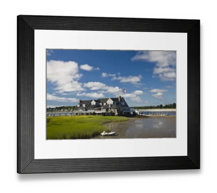 Framed Print : USA, Massachusetts, Cape Ann, Gloucester. Annisquam Village, Annisquam Yacht Club