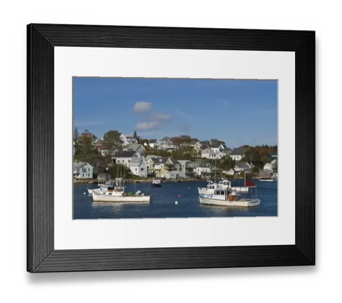 Framed Print : USA, Maine, Stonington harbor scene with boats Framed Print : USA, Maine, Stonington harbor scene with boats