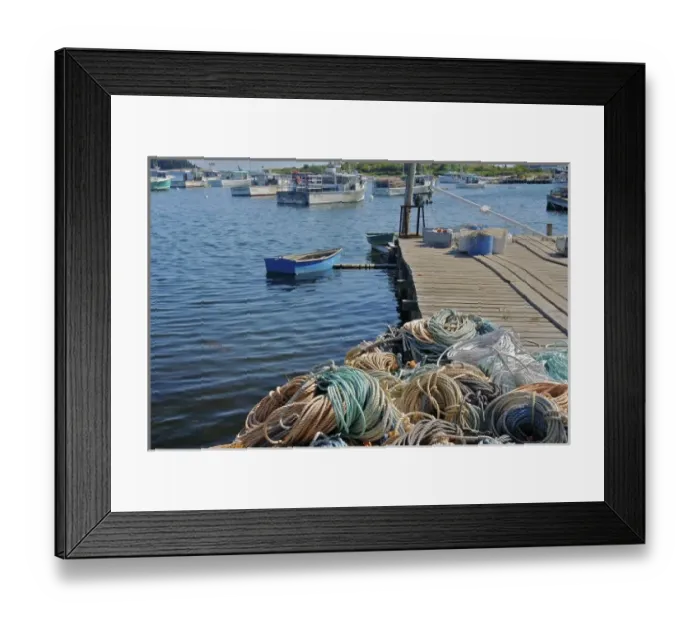 Framed Print : USA, Maine, Gouldsboro. Rope piled on a pier in a fishing village Framed Print : USA, Maine, Gouldsboro. Rope piled on a pier in a fishing village
